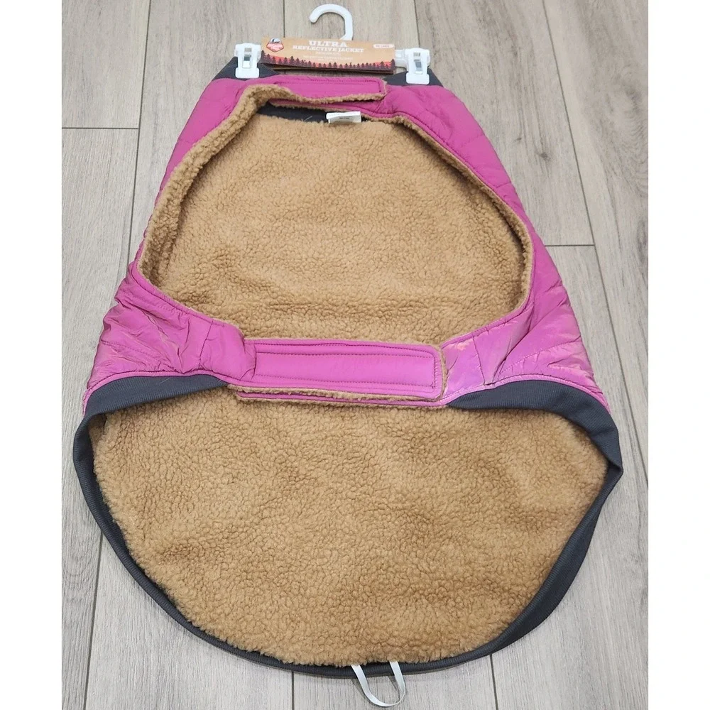 Arcadia Trail XXL Ultra Reflective Pink Dog Coat Sherpa Liner Water Repellent‎